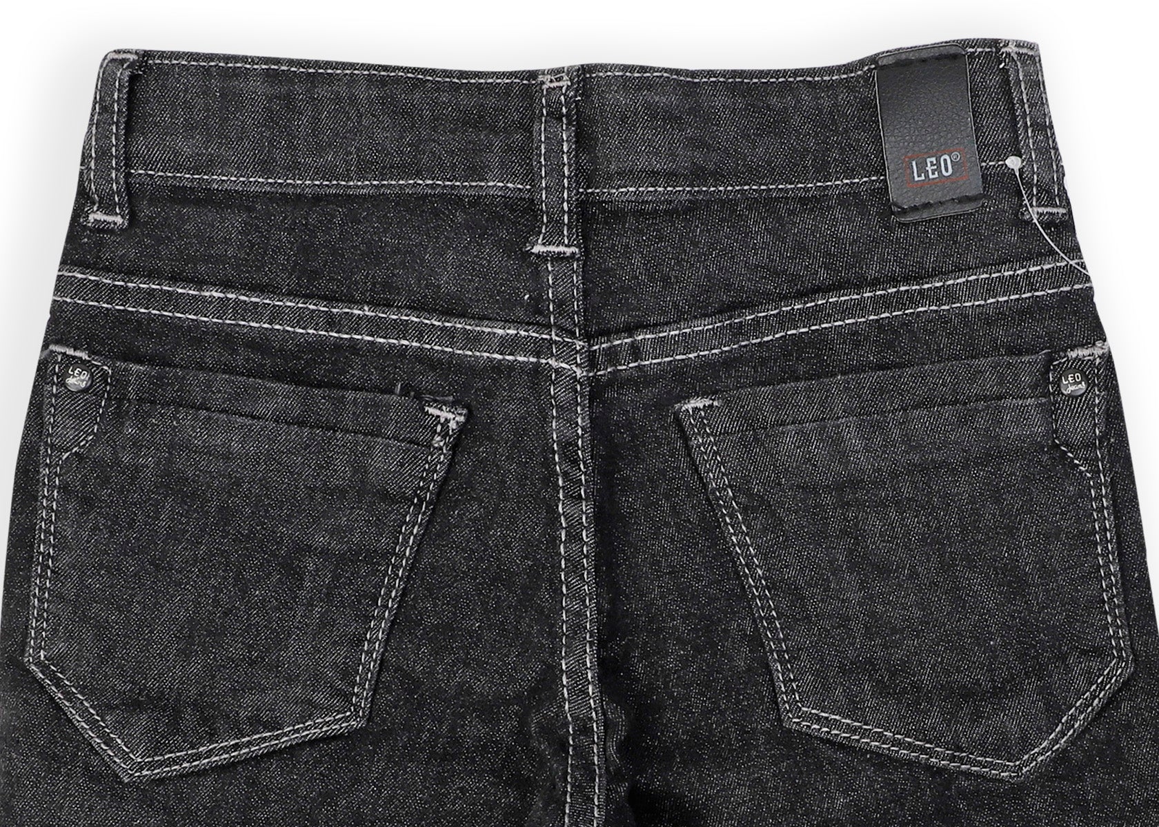 Leo Stretch Denim Fashion Bermuda - Raw Black
