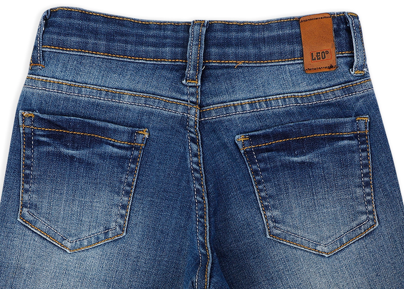 Leo Stretch Denim Fashion Bermuda - Stone Wash