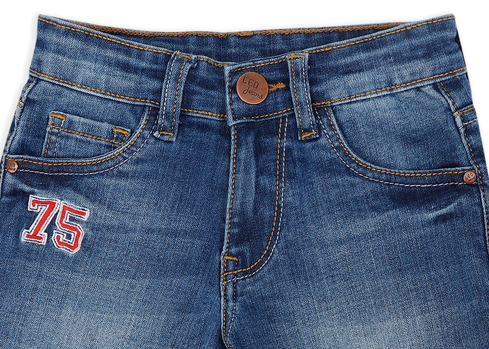 Leo Stretch Denim Fashion Bermuda - Stone Wash