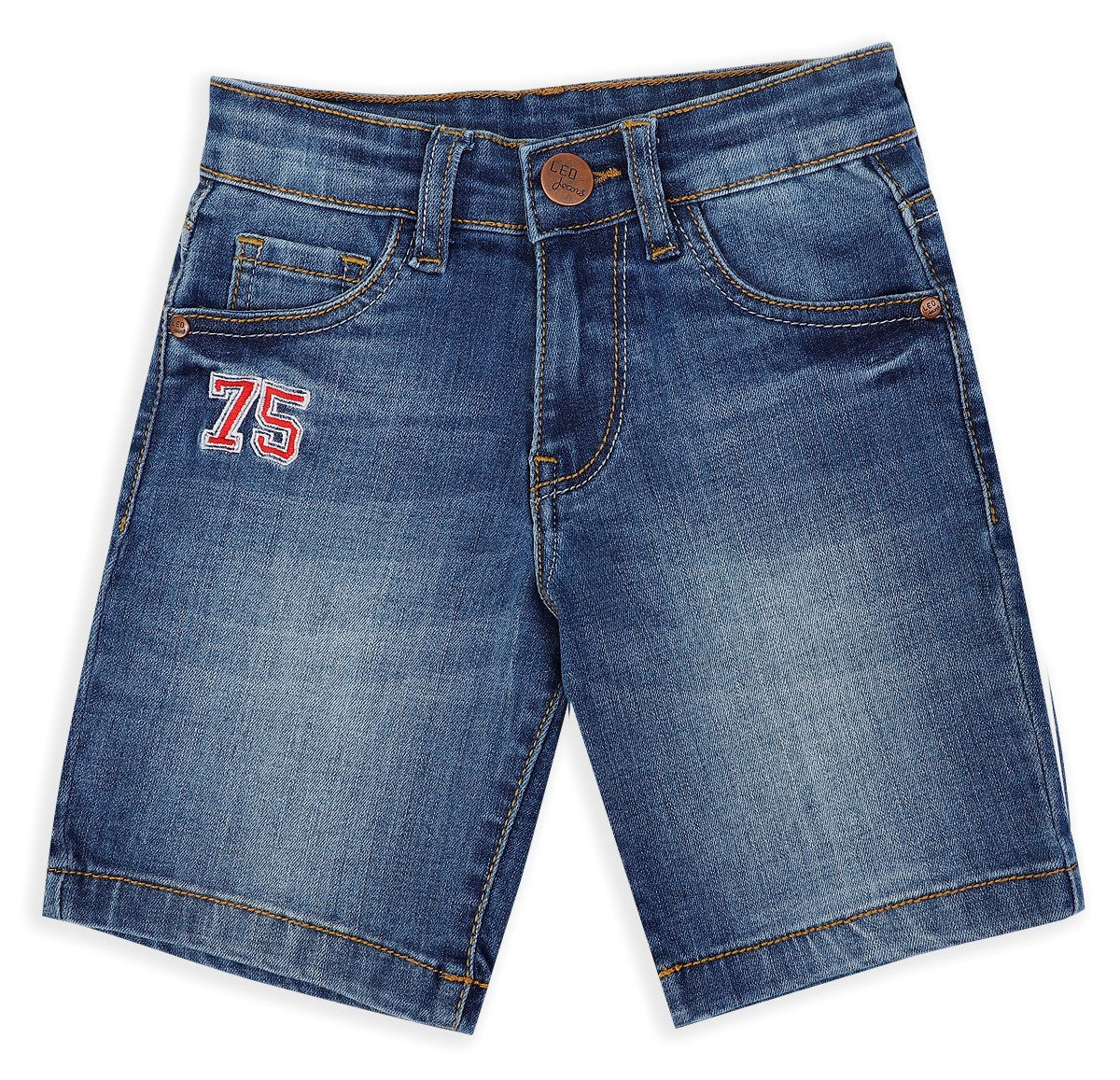 Leo Stretch Denim Fashion Bermuda - Stone Wash