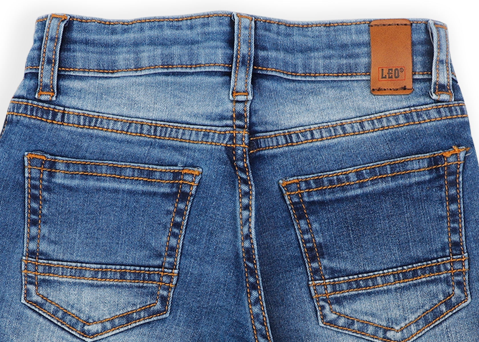 Leo Stretch Denim Fashion Bermuda - Stone Wash