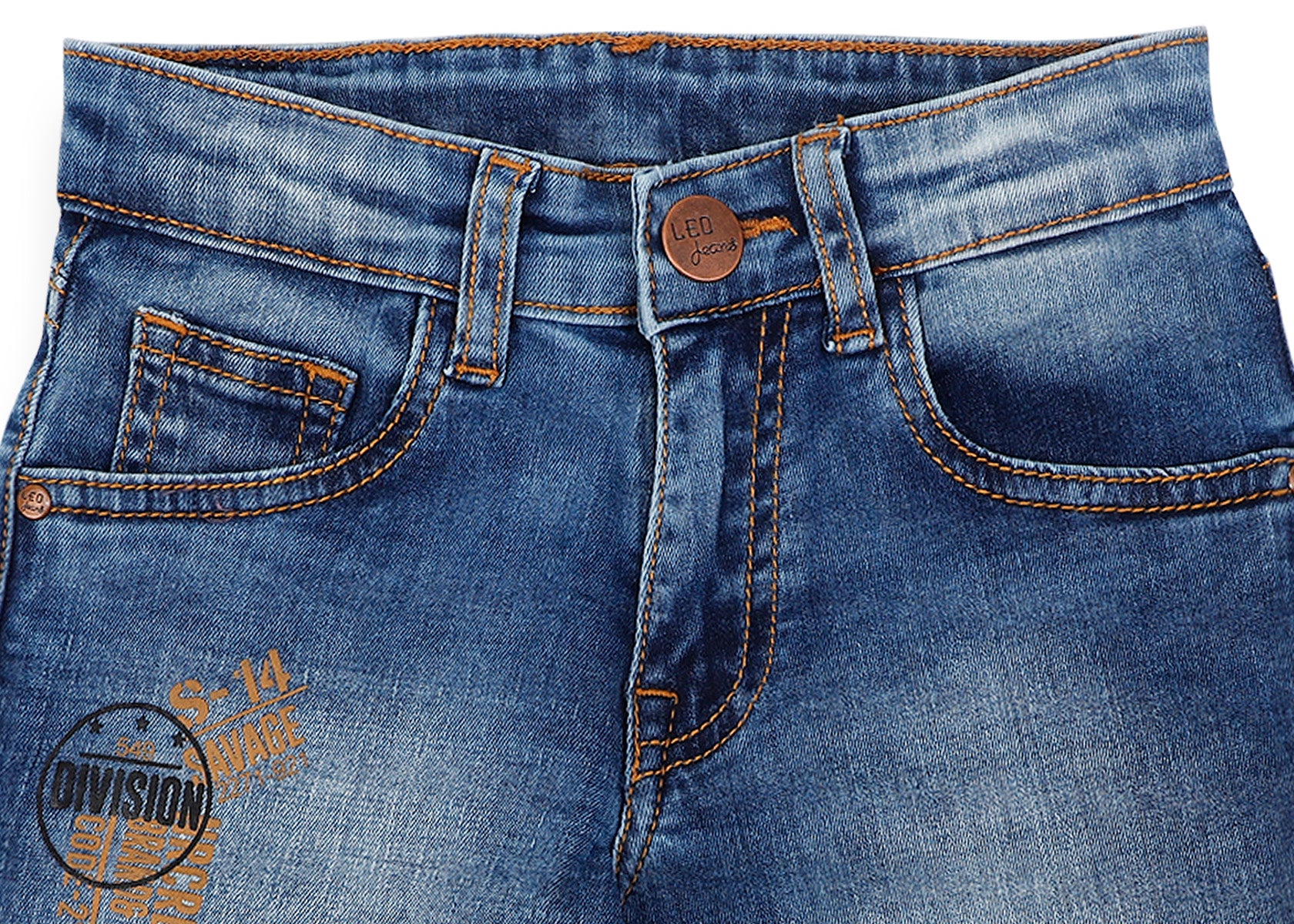 Leo Stretch Denim Fashion Bermuda - Stone Wash