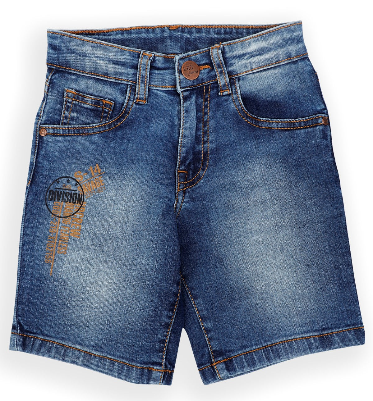 Leo Stretch Denim Fashion Bermuda - Stone Wash