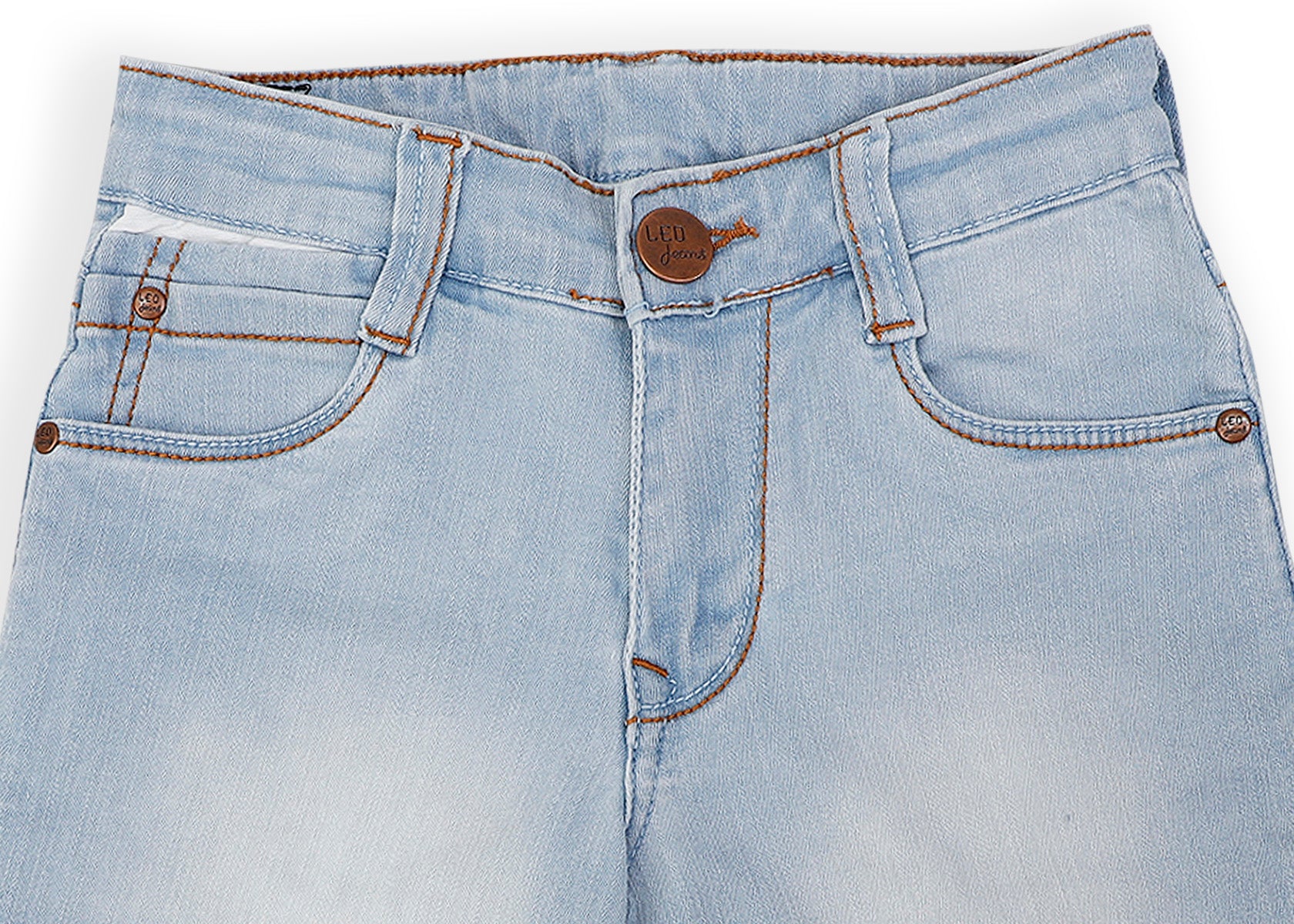 Leo Stretch Denim Fashion Bermuda - Ice Wash