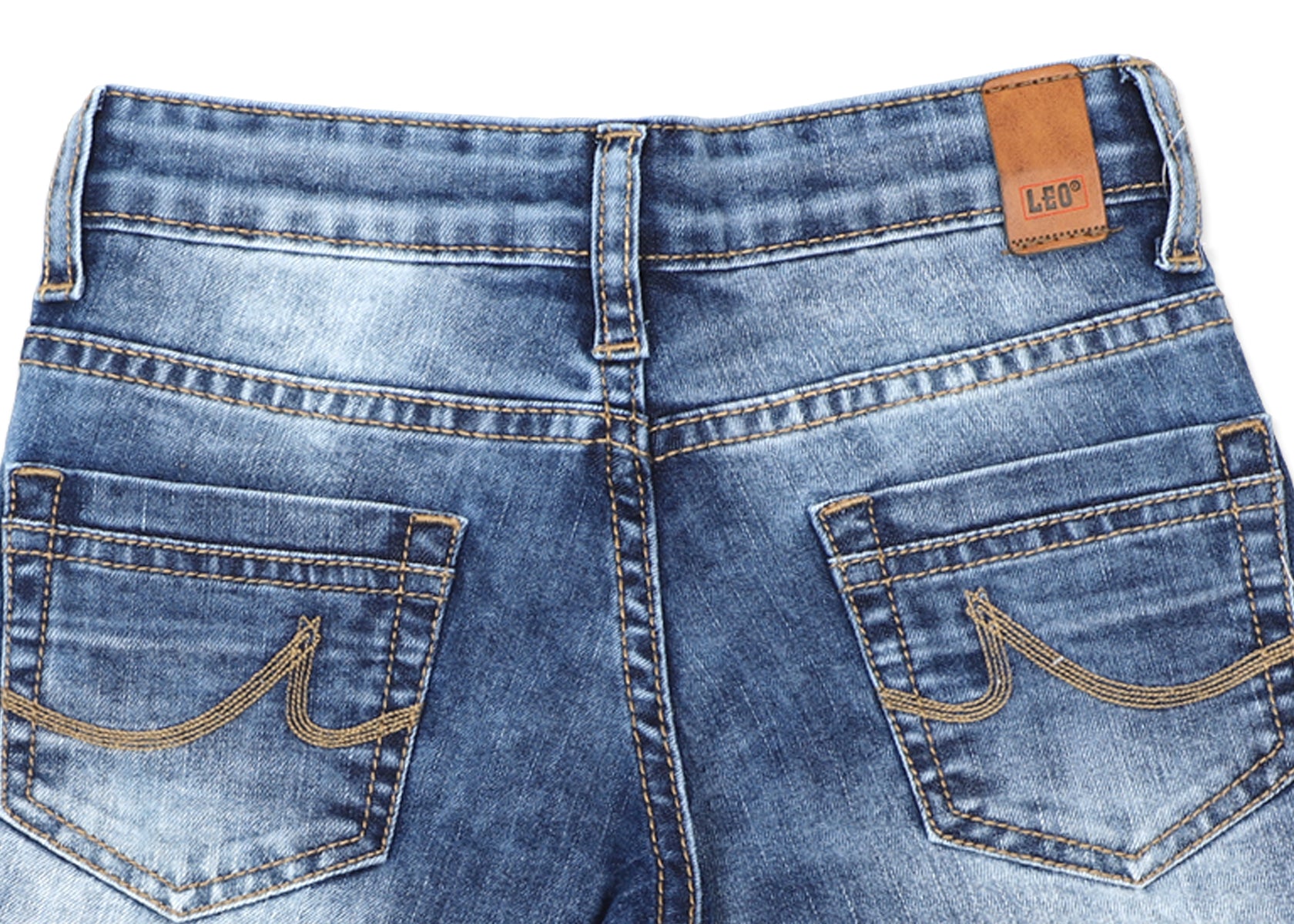 Leo Stretch Denim Fashion Bermuda - River Wash