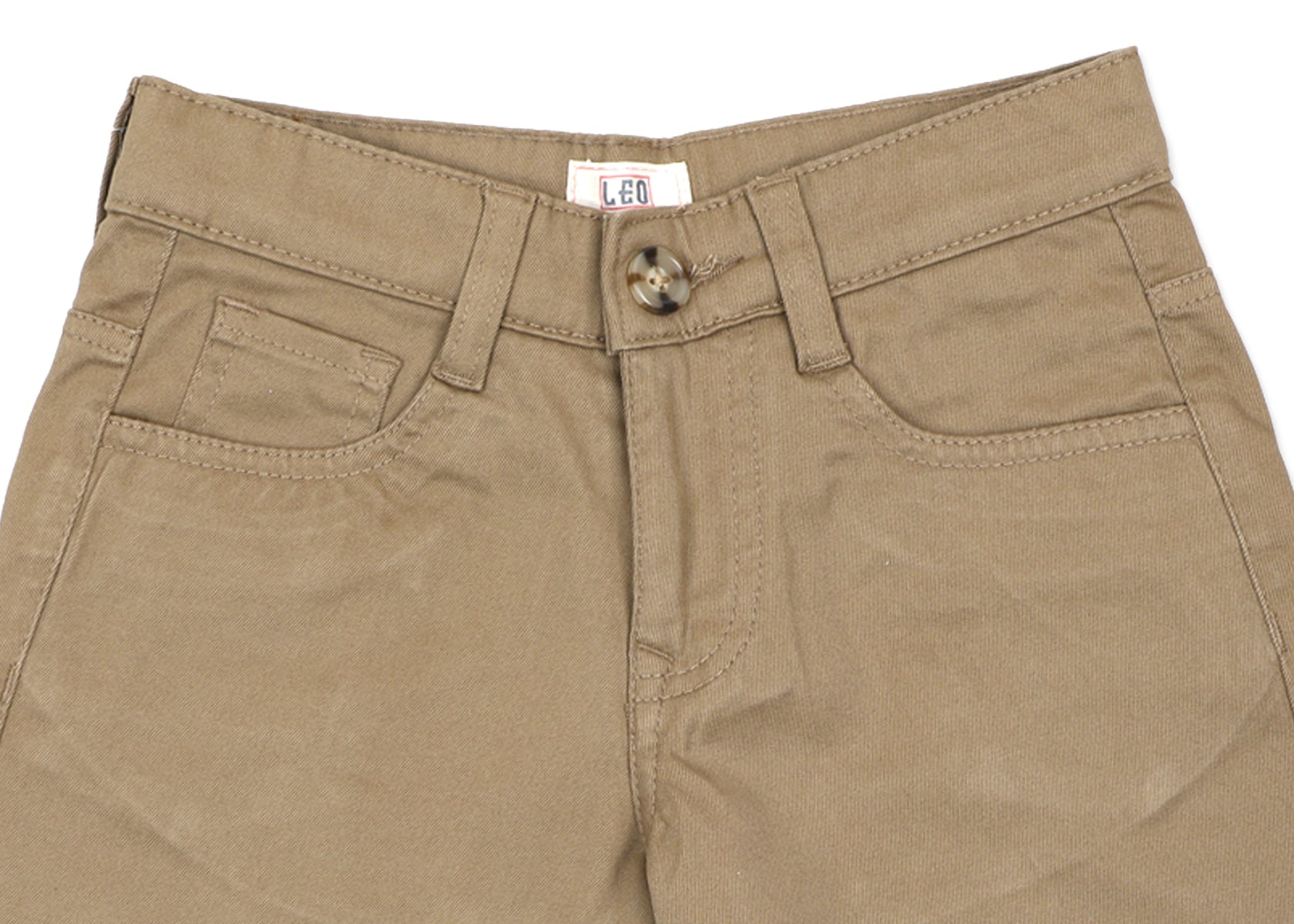 Leo Stretch Cotton Fashion Bermuda - Biscuit