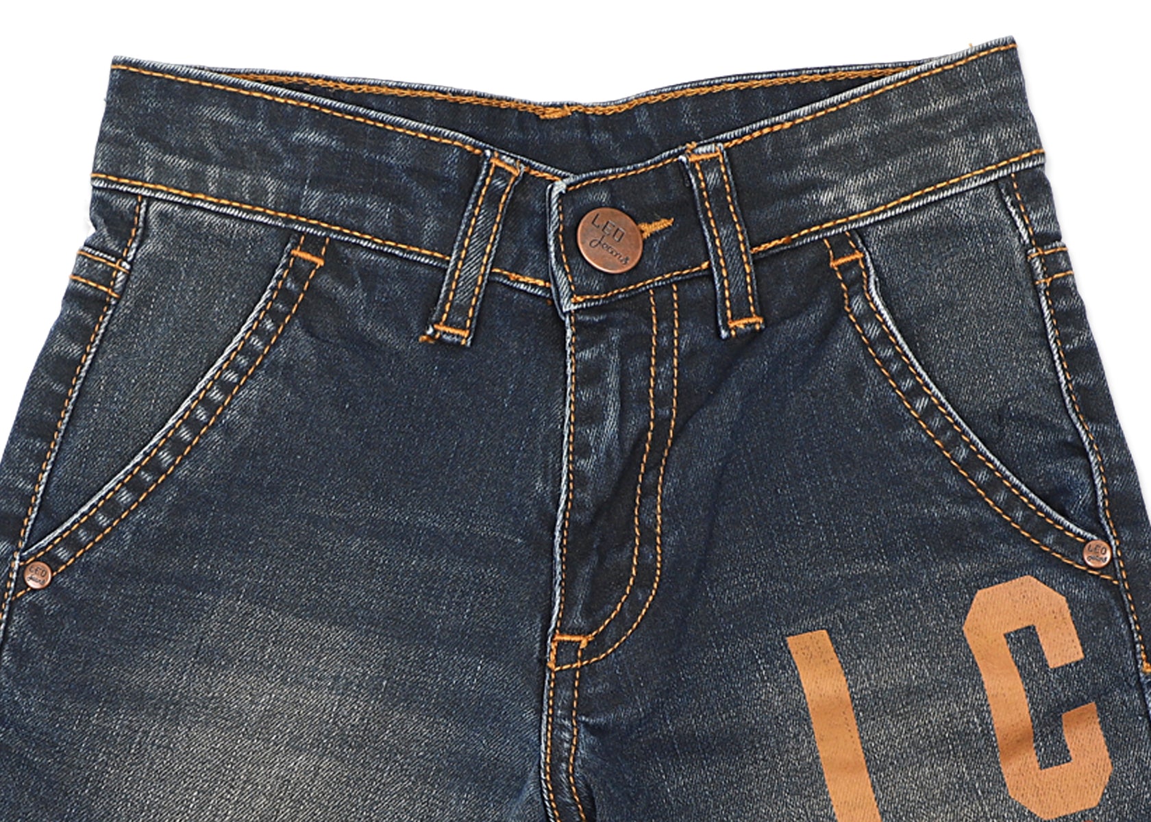 Leo Stretch Denim Fashion Bermuda - Rust Tint