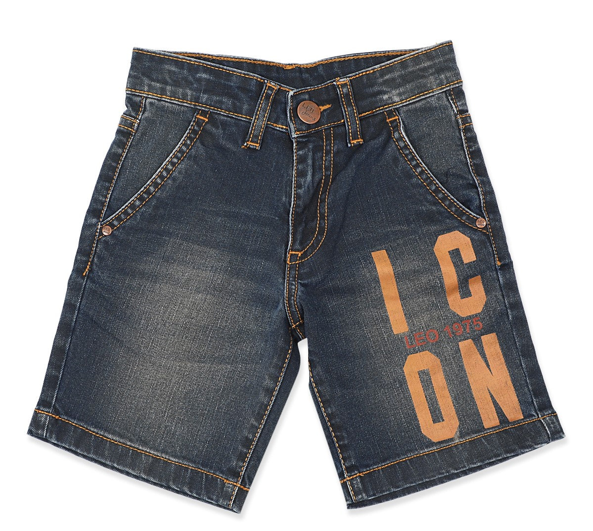Leo Stretch Denim Fashion Bermuda - Rust Tint