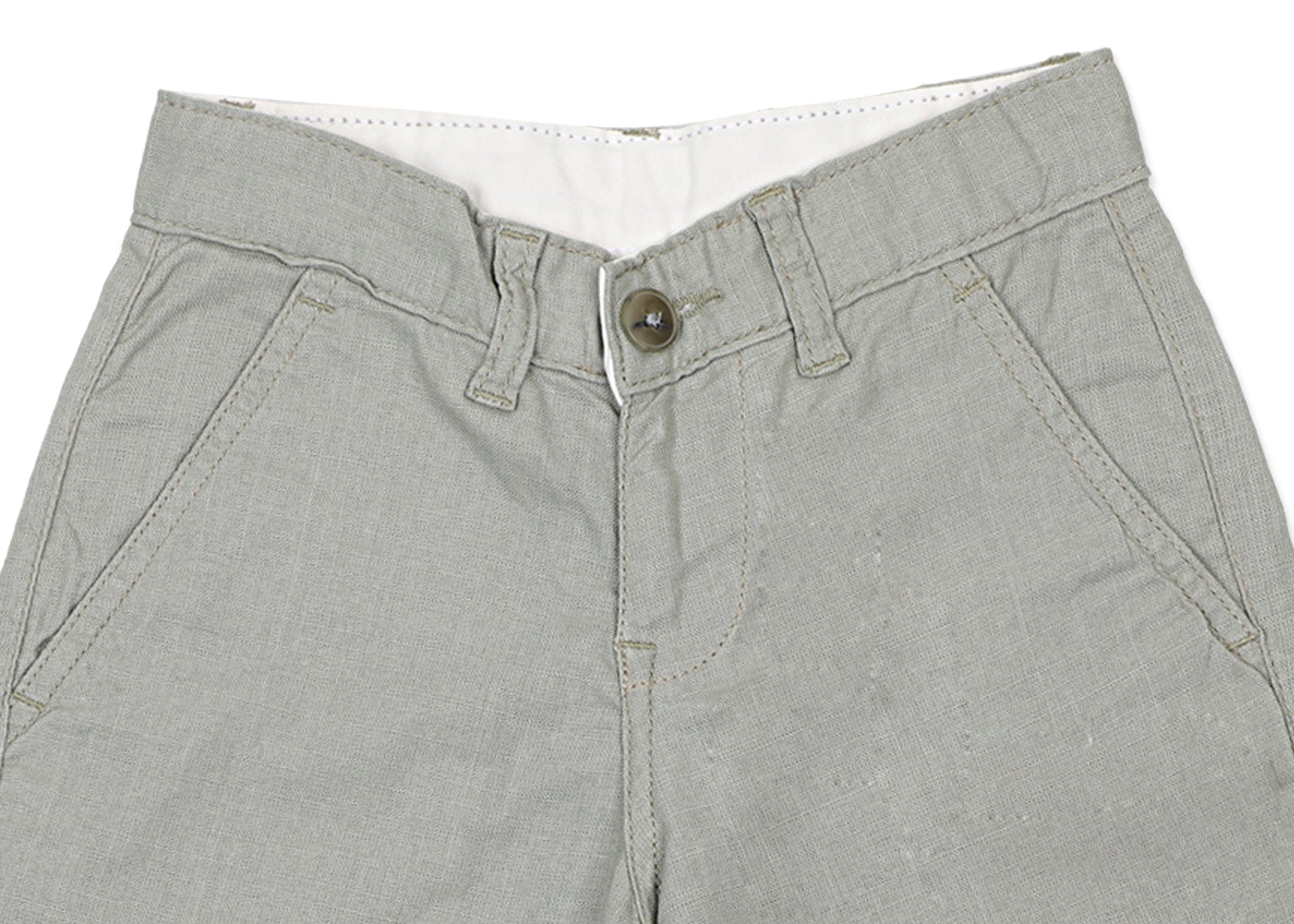 Leo Linen Look Cotton Bermuda - Pista