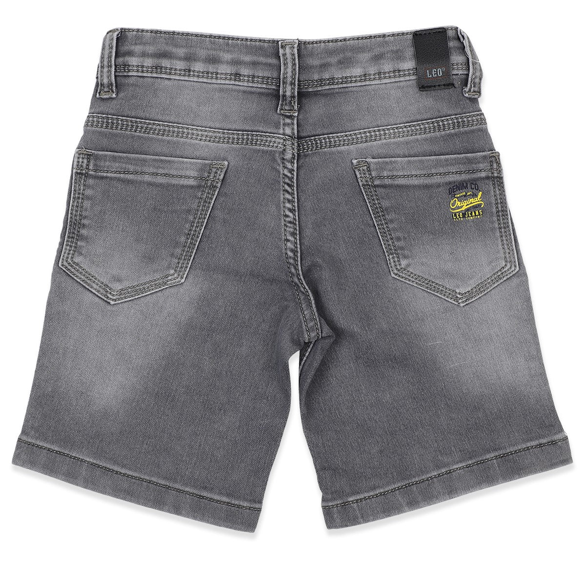 Leo Stretch Denim Fashion Bermuda - Grey