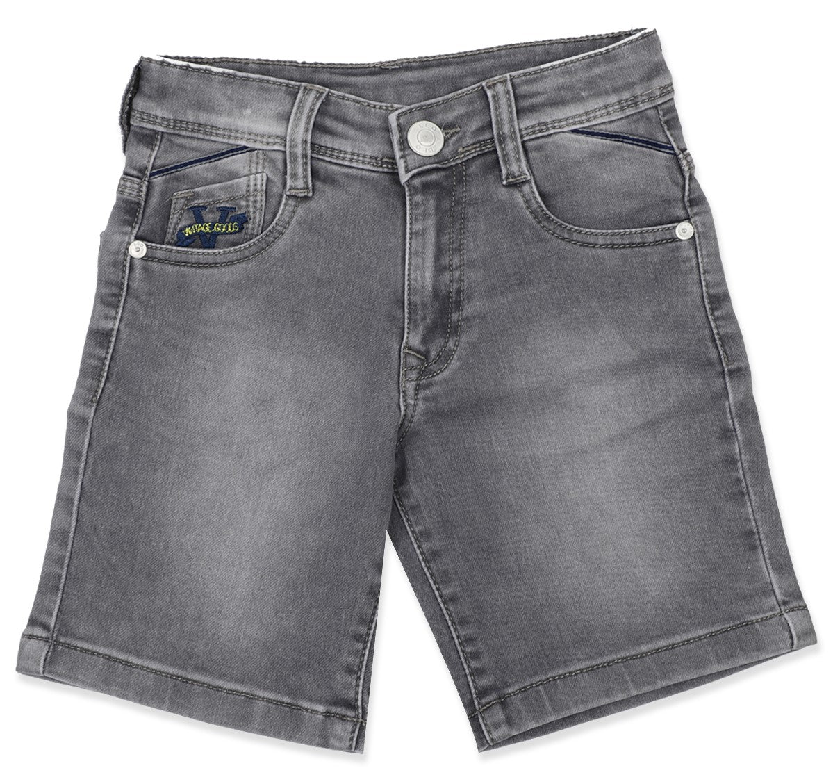Leo Stretch Denim Fashion Bermuda - Grey