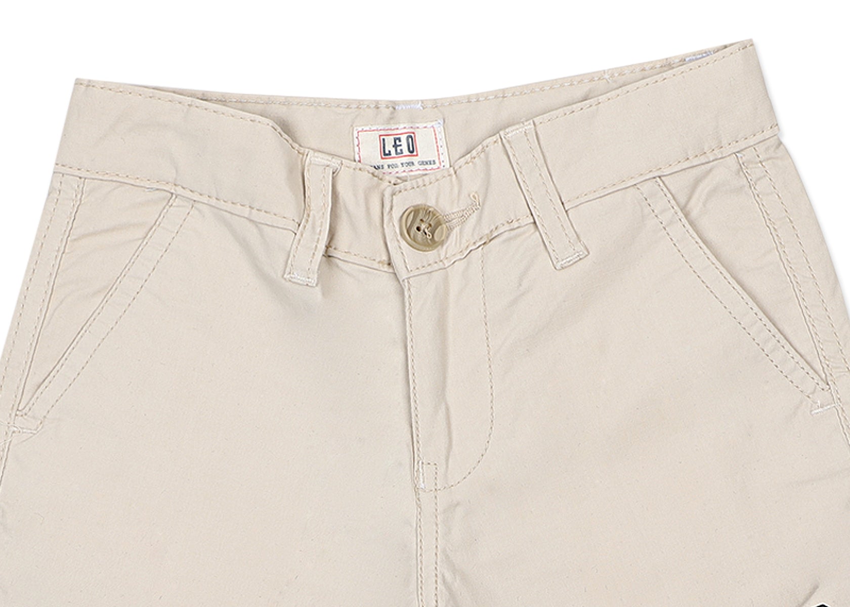 Leo Stretch Cotton Fashion Bermuda - Fawn