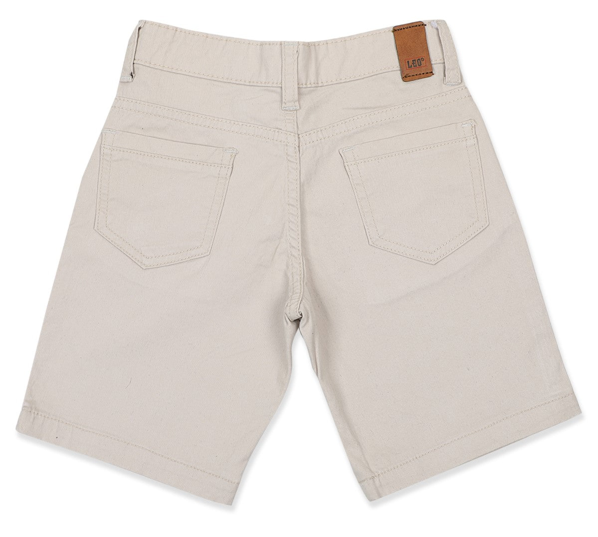 Leo Stretch Cotton Fashion Bermuda - Beige