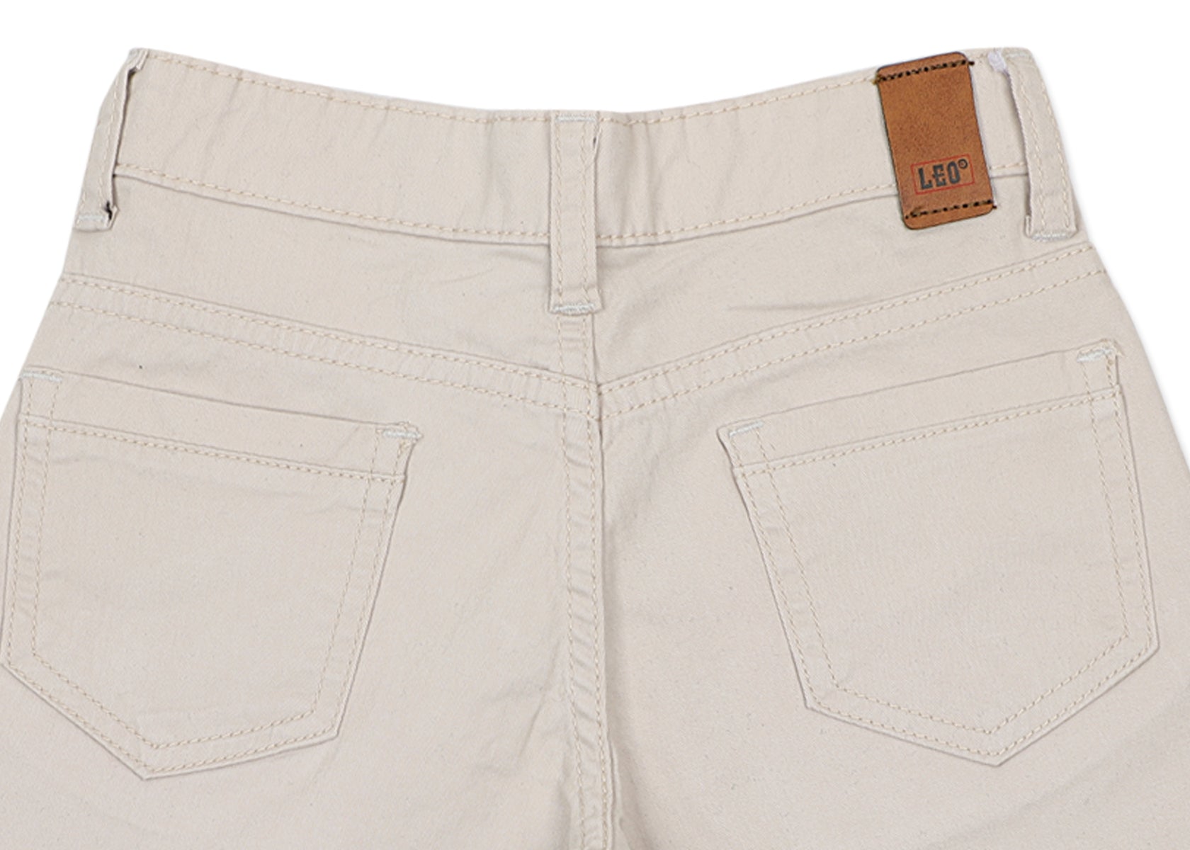 Leo Stretch Cotton Fashion Bermuda - Beige