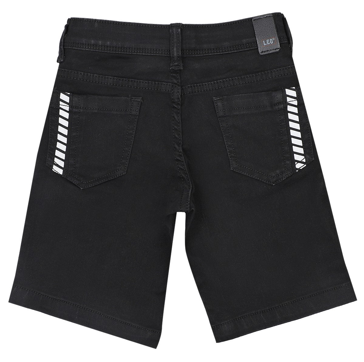 Leo Stretch Denim Fashion Bermuda - Black