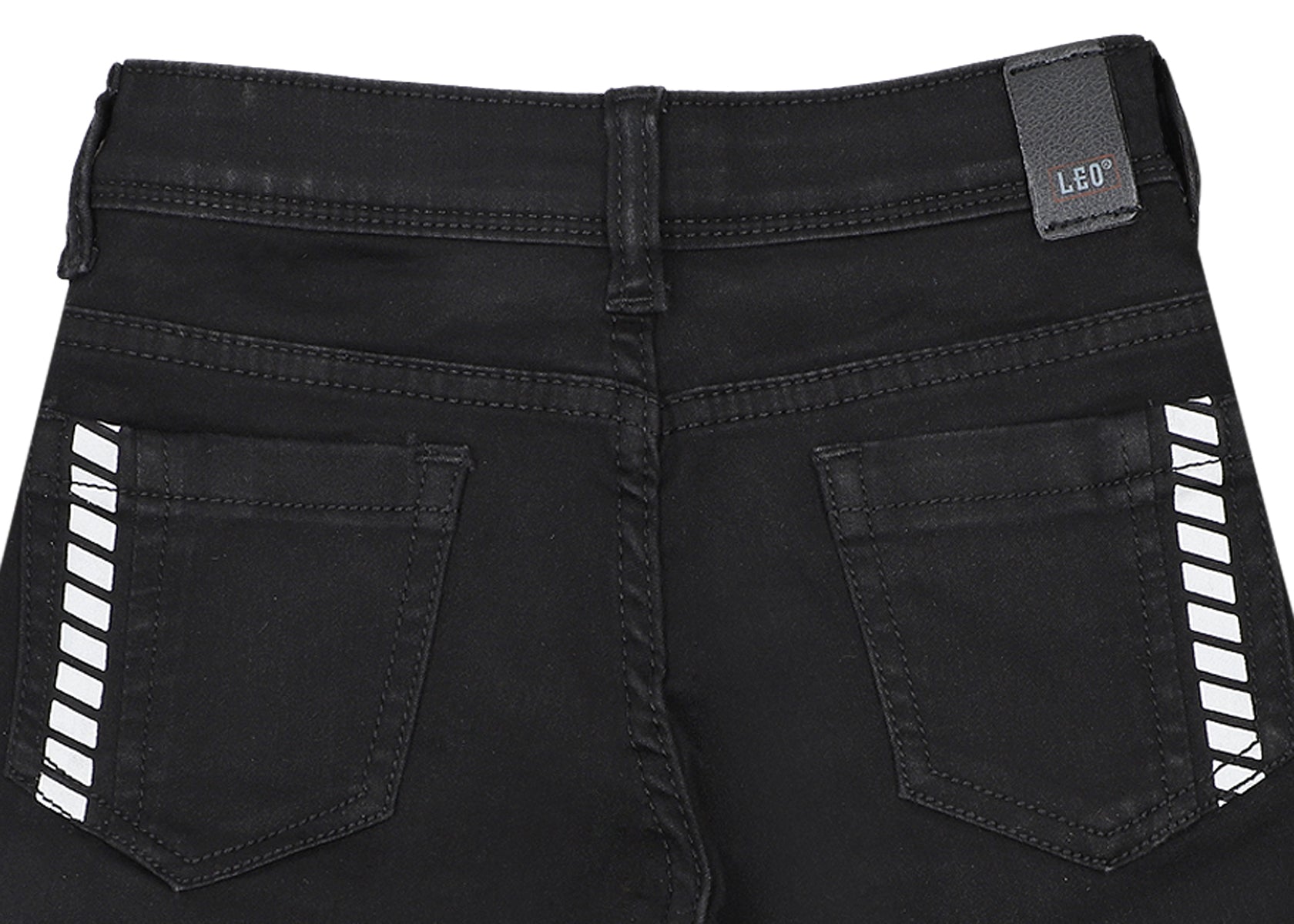 Leo Stretch Denim Fashion Bermuda - Black