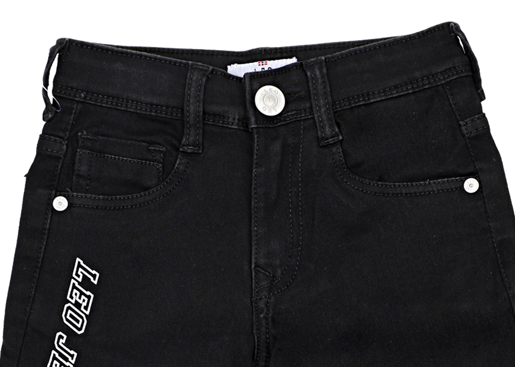 Leo Stretch Denim Fashion Bermuda - Black