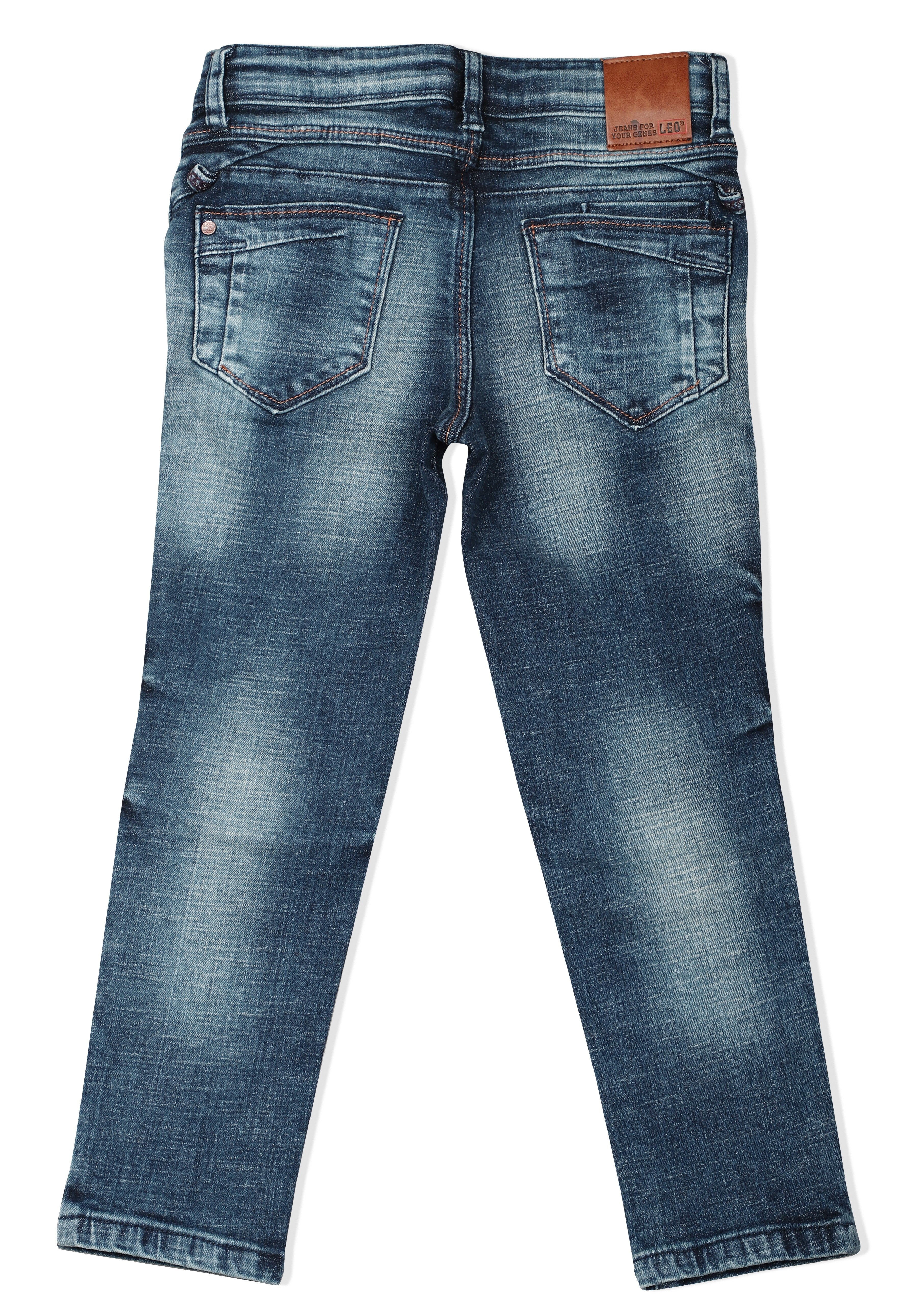 LEO Slim Fit Stretch Fashion Jeans, Denim-X - Blue